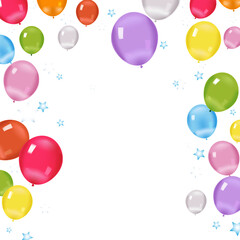 Colorful Balloons Frame