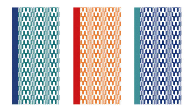 日本の伝統模様, 矢絣を三色で, Japanese traditional pattern "Yagasuri"