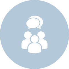 People Talking Icon Blue