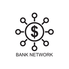 bank network icon , business icon