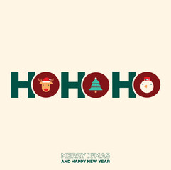 Typography Christmas poster celebration