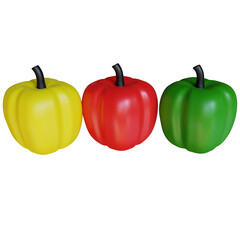 3D Illustration Bell Peppers