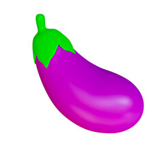 3D Illustration Eggplant