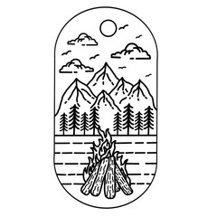 Bonefire in Mountain