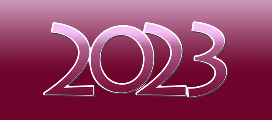 2023 happy new year symbol. Number 2023. Big copy space. Business and 2023 happy new year concept.