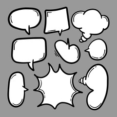 speech bubbles set
