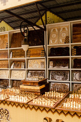 oriental market with outlandish goods