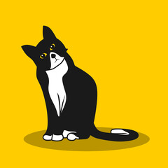 a cute cat illustration that you can place anywhere