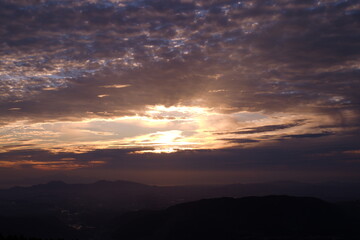 阿蘇から見える夕焼け