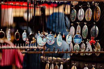 oriental market with outlandish goods