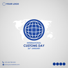 Vector illustration of International Customs Day 26 January