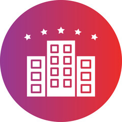 Fototapeta premium Five Star Hotel Icon Style