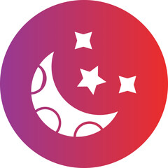 Crescent Moon Icon Style