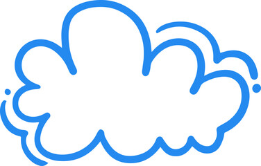 Cloud hand drawn icon design vector. 