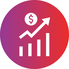 Business Growth Icon Style