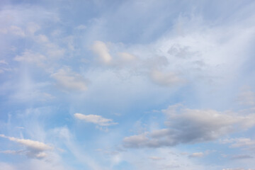 White clouds on the blue sky