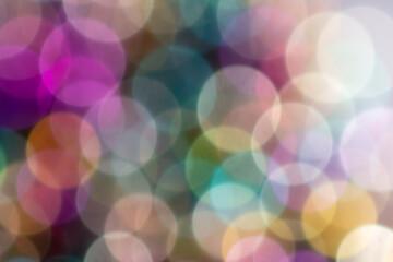 Multicolored festive bokeh as background.