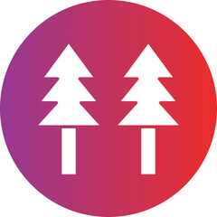 Fototapeta premium Pine Tree Icon Style