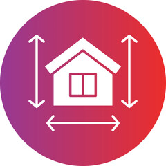 House Measurement Icon Style