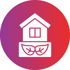 Eco House Icon Style