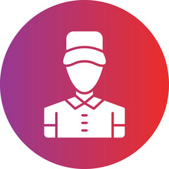 Delivery Man Icon Style