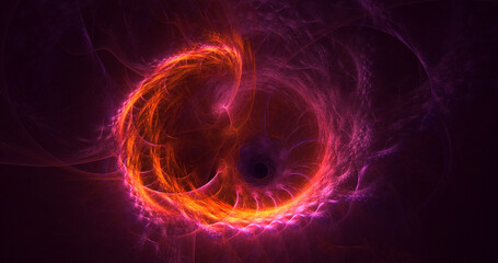 3D rendering abstract colorful fractal light background