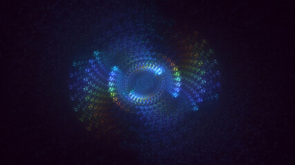 3D rendering abstract round light background
