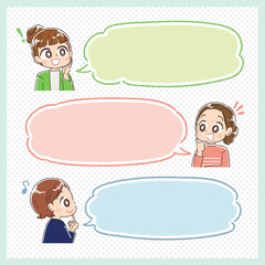 話し合う女性3人