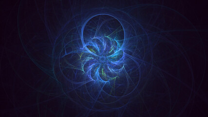 3D rendering abstract colorful fractal light background