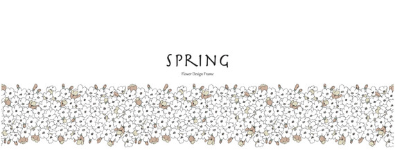 春爛漫な桜の背景-手描き