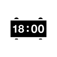 Obraz premium digital clock, black, icon, design, flat, style, trendy, collection, template 