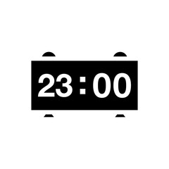 Obraz premium digital clock, black, icon, design, flat, style, trendy, collection, template 