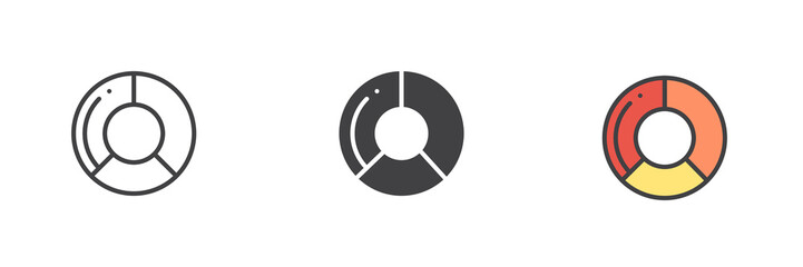 Donut Chart different style icon set