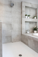 modern bathroom with tiles