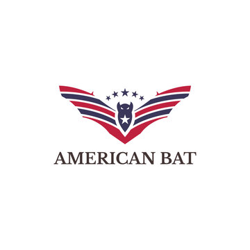 The American bat logo vector is unique and creative, suitable for any business, especially sports teams.