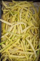 yellow raw beans at an autumn fair
