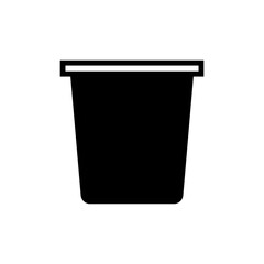 four trash, black, icon, design, flat, style, trendy, collection, template 
