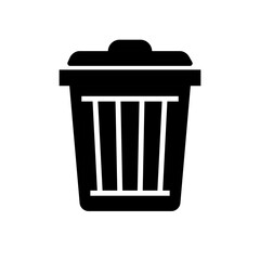 four trash, black, icon, design, flat, style, trendy, collection, template 