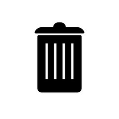 four trash, black, icon, design, flat, style, trendy, collection, template 