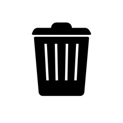 four trash, black, icon, design, flat, style, trendy, collection, template 