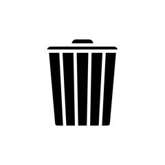 four trash, black, icon, design, flat, style, trendy, collection, template 