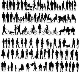 group of people silhouettes