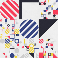 Obraz premium abstract geometric figures, bauhaus background