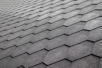 Newly installed roof shingles