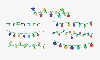 Colorful Fancy Lights Illustration Vector Pack
