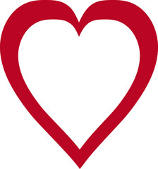 Red empty heart
