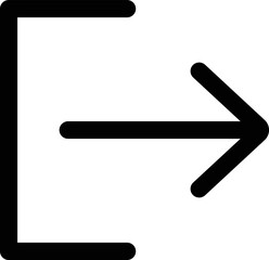 Logout icon. Exit sign Vector in trendy flat style