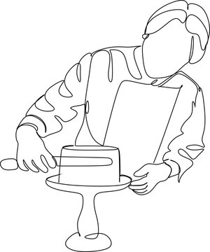potter shaping clay pot, line art clip art preview