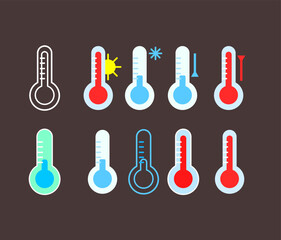 thermometer Temperature icons vector set