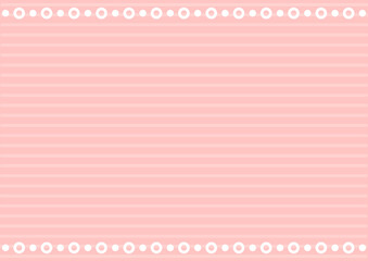 背景　細いストライプと泡の飾り　ピンク